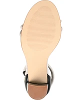 Journee Signature Women's Jettah Two-Toned Strappy Block Heel Sandals