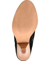 Journee Signature Women's Syrinn Slouch Cone Heel Mid Shaft Dress Boots