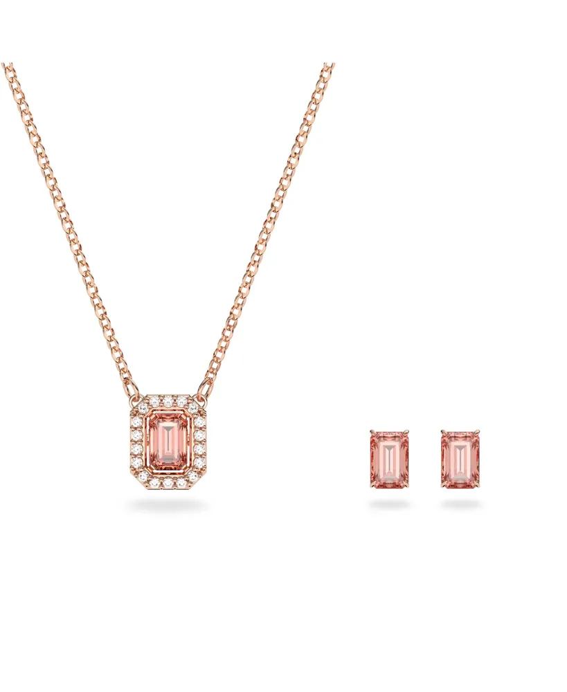 Swarovski Millenia Octagon Cut Swarovski Zirconia Necklace and Earring Set, 2 Pieces