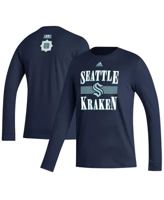 Men's adidas Navy Seattle Kraken Reverse Retro 2.0 Fresh Playmaker Long Sleeve T-shirt