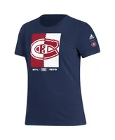 Women's adidas Navy Montreal Canadiens Reverse Retro 2.0 Playmaker T-shirt