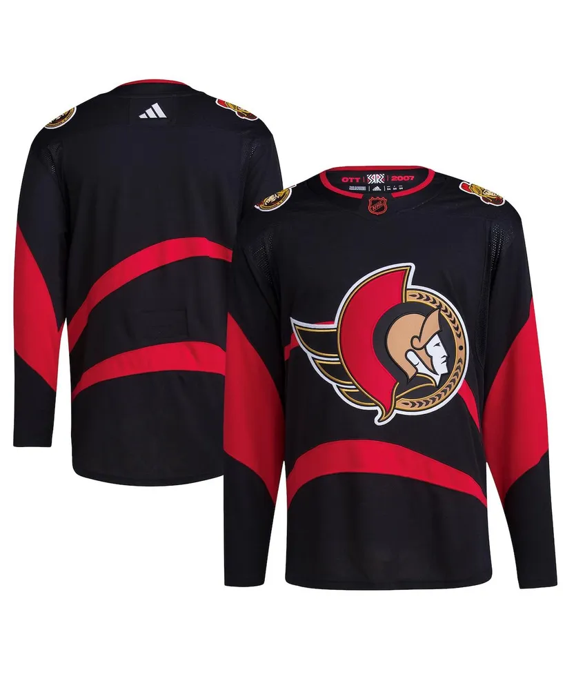 Men's adidas Black Ottawa Senators Reverse Retro 2.0 Authentic Blank Jersey