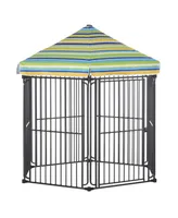 Outside Indoor Dog Playpen Locking Door & Metal Frame