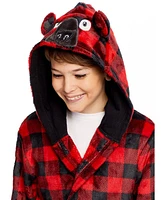 Jellifish Kids Toddler|Child Boys Fleece Sleep Robe - Soft & Cozy Kids Bathrobe