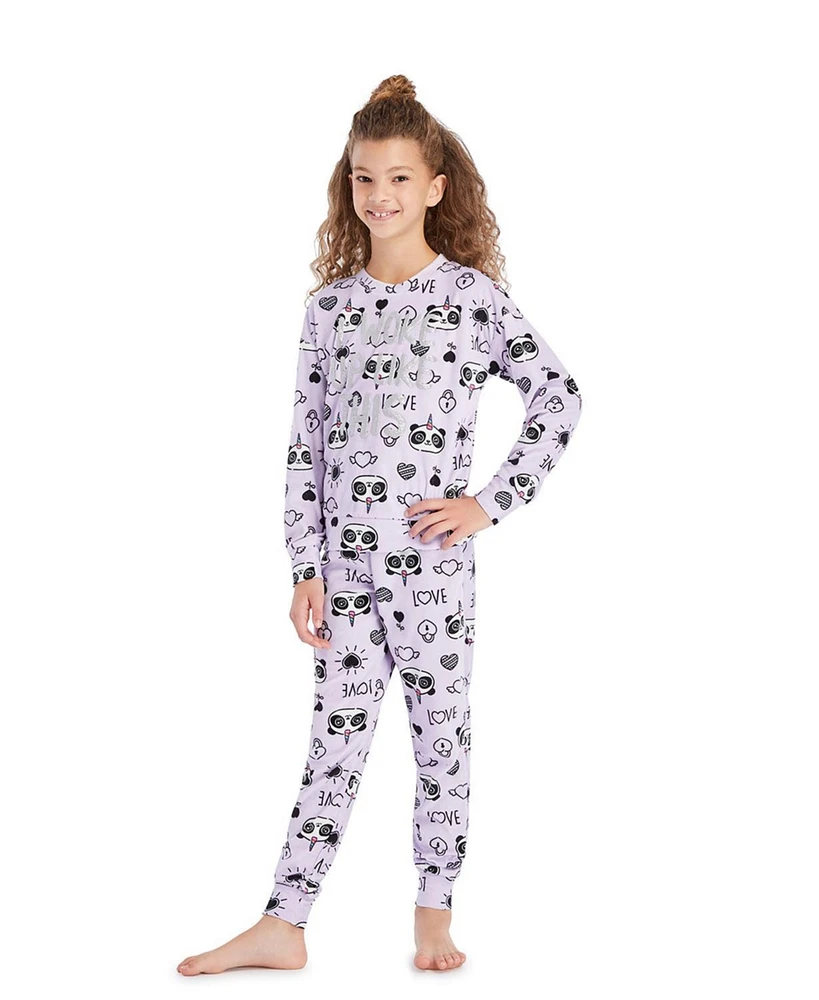 Jellifish Kids Toddler|Child Girls 2-Piece Pajama Set Kids Sleepwear, Long Sleeve Top and Long Pants Pj Set