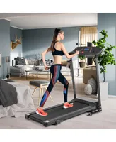 Costway 1.0HP Folding Treadmill Electric Support Motorized