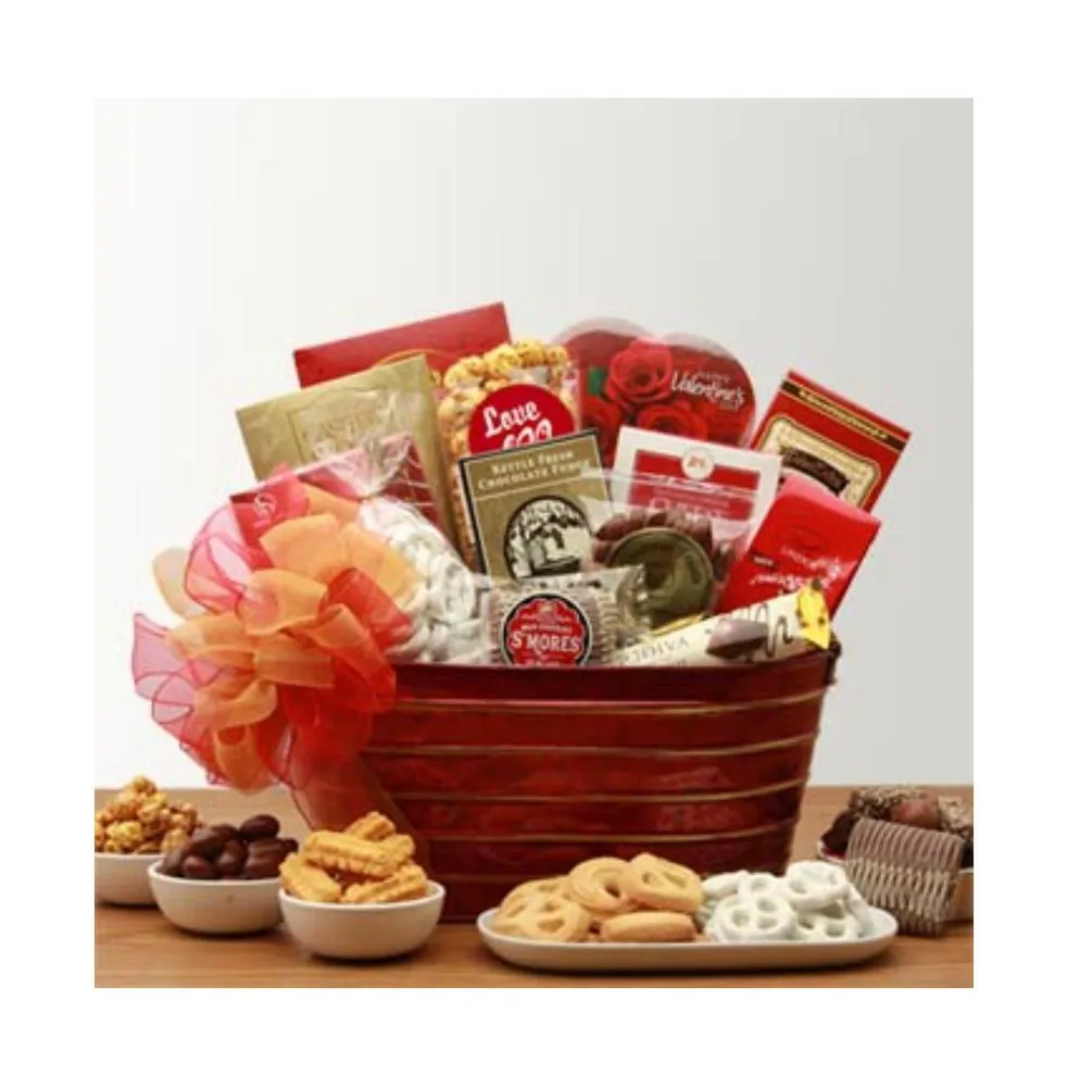 Gbds My Sweet & Spicey Valentine Gift Basket - valentines day candy - valentines day gifts