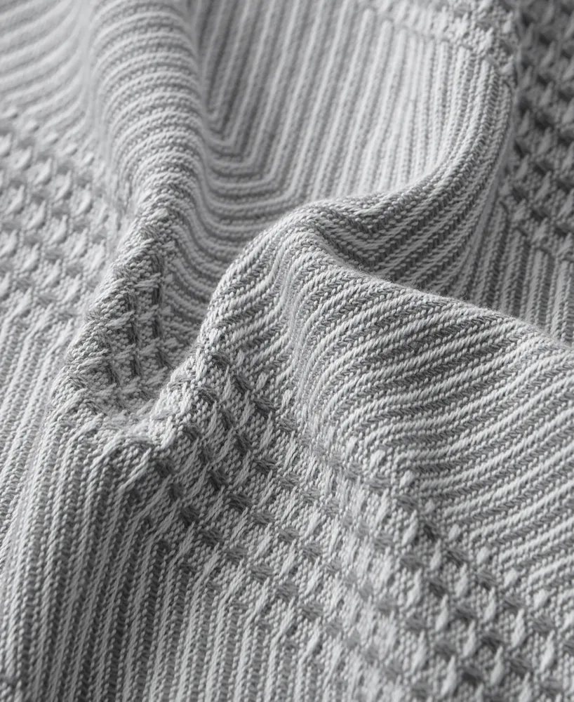 Nautica Chevron Stripe Yarn Dye Cotton Blanket