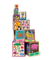 Eeboo First Words Tot Tower Stacking Blocks