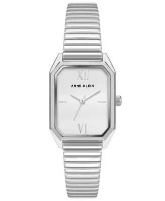 Anne Klein Women's Square Silver-Tone Stainless Steel Watch, 35mm - Silver