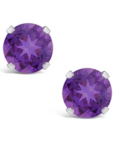 Macy's Gemstone Stud Earrings 10k White Gold