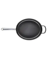 Rachael Ray Hard Anodized 5 quart Nonstick Oval Saute Pan with Helper Handle and Lid