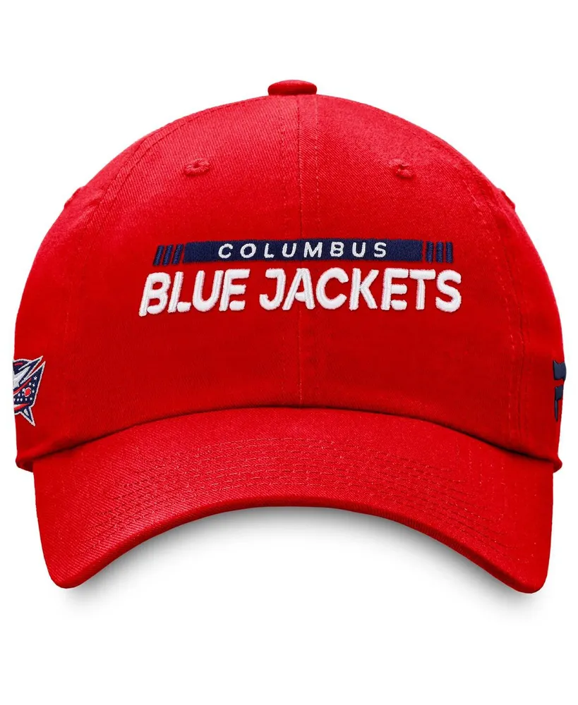 Men's Fanatics Red Columbus Blue Jackets Authentic Pro Rink Adjustable Hat