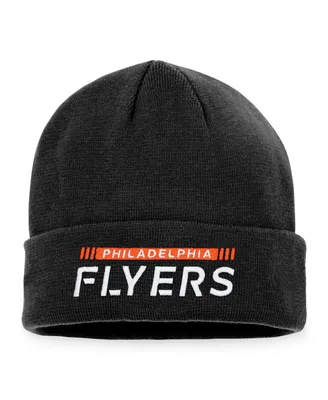Men's Fanatics Black Philadelphia Flyers Authentic Pro Rink Cuffed Knit Hat