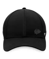 Women's Fanatics Black Chicago Blackhawks Authentic Pro Road Structured Adjustable Hat