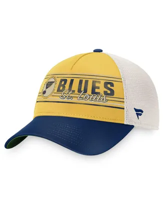 Men's Fanatics Gold and Royal St. Louis Blues True Classic Retro Trucker Snapback Hat