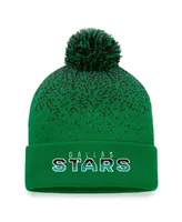 Men's Fanatics Kelly Green Dallas Stars Iconic Gradient Cuffed Knit Hat with Pom