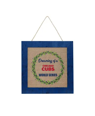 Foco Chicago Cubs 12'' Double-Sided Burlap Sign