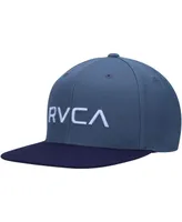 Men's Rvca Blue and Navy Twill Ii Snapback Hat