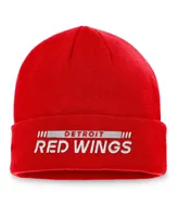 Men's Fanatics Red Detroit Red Wings Authentic Pro Rink Cuffed Knit Hat