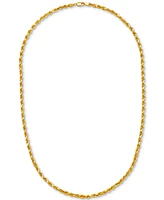 Rope Chain 22" Necklace 3.5mm in 14k Gold