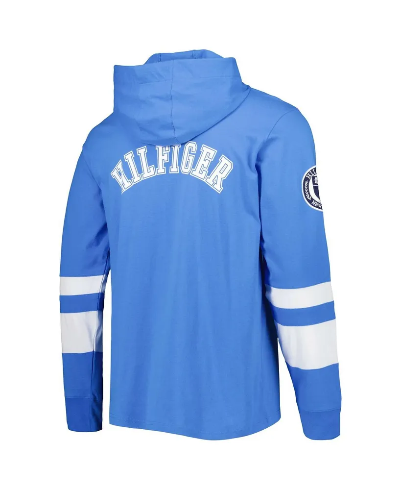 Men's Tommy Hilfiger Powder Blue, White Los Angeles Chargers Alex Long Sleeve Hoodie T-shirt