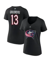 Women's Fanatics Johnny Gaudreau Black Columbus Blue Jackets Special Edition 2.0 Name and Number V-Neck T-shirt