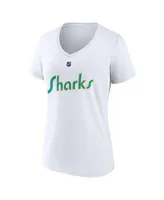 Women's Fanatics Erik Karlsson White San Jose Sharks Special Edition 2.0 Name and Number V-Neck T-shirt