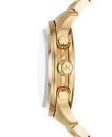 Michael Kors Unisex Runway Chronograph Gold-Tone Stainless Steel Bracelet Watch, 45mm