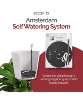 Ecopots Round Indoor Plant Self Watering System For Amsterdam 12" Planter, Black