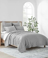 Levtex Velvet 3-Pc. Quilt Set, Full/Queen