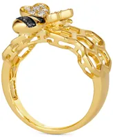 Le Vian Multicolor Diamond Honeybee Honeycomb Ring (1/3 ct. t.w.) in 14k Gold