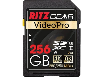 Ritz Gear Extreme Performance Video Pro 256GB 4K 8K Full Hd Sd Card