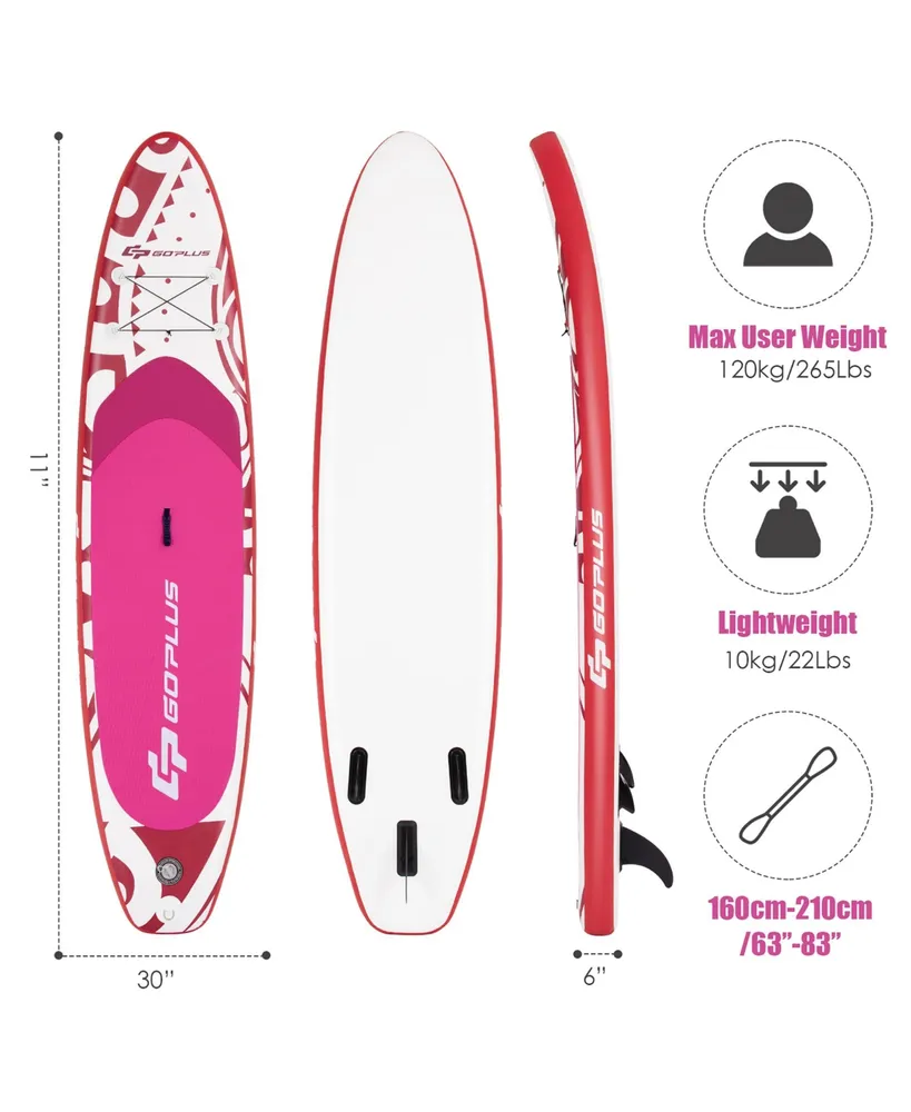 11' Inflatable Stand Up Paddle Board Sup Surfboard