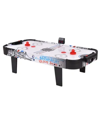 42''Air Powered Hockey Table Game Room Indoor Sport Electronic Scoring 2 Pushers