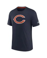 Men's Nike Navy Chicago Bears Rewind Playback Logo Tri-Blend T-shirt