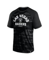 Men's Fanatics Black Las Vegas Raiders Hail Mary Raglan T-shirt