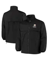 Men's Dunbrooke Black Pittsburgh Steelers Triumph Fleece Full-Zip Jacket