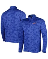 Men's Antigua Royal Buffalo Bills Brigade Quarter-Zip Sweatshirt