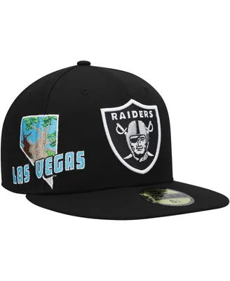 Men's New Era Black Las Vegas Raiders Stateview 59FIFTY Fitted Hat