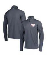 Men's Msx by Michael Strahan Charcoal New York Giants Quarter-Zip Sweatshirt