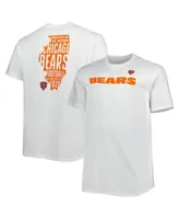 Men's Fanatics White Chicago Bears Big and Tall Hometown Collection Hot Shot T-shirt