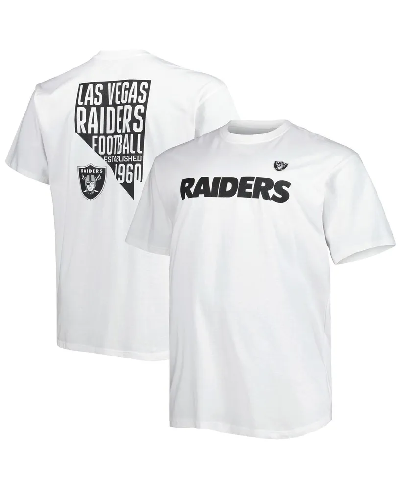 Men's Fanatics White Las Vegas Raiders Big and Tall Hometown Collection Hot Shot T-shirt
