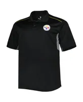 Men's Black Pittsburgh Steelers Big and Tall Team Color Polo Shirt