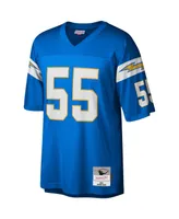 Men's Mitchell & Ness Junior Seau Powder Blue Los Angeles Chargers Big and Tall 2002 Retired Player Replica Jersey