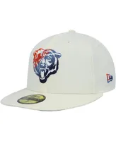 Men's New Era Cream Chicago Bears Chrome Dim 59FIFTY Fitted Hat