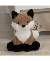 Lambs & Ivy Painted Forest Brown/White Plush Fox Stuffed Animal - Knox