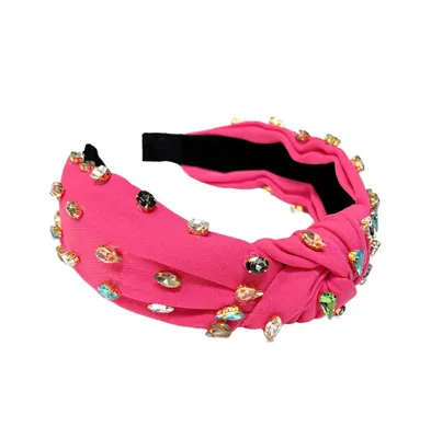 Women's Traditional Knot Headband - Pink Gem