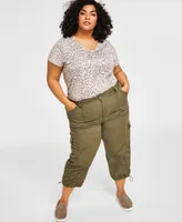 Style & Co Plus Cargo Capri Pants, Exclusively at Macy's