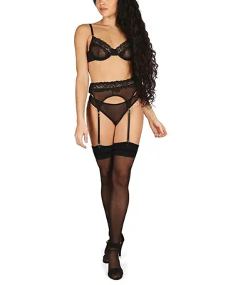 MeMoi Women's Elena 3 Piece Garter Set